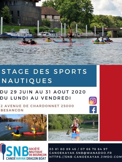 Stage des sports nautiques